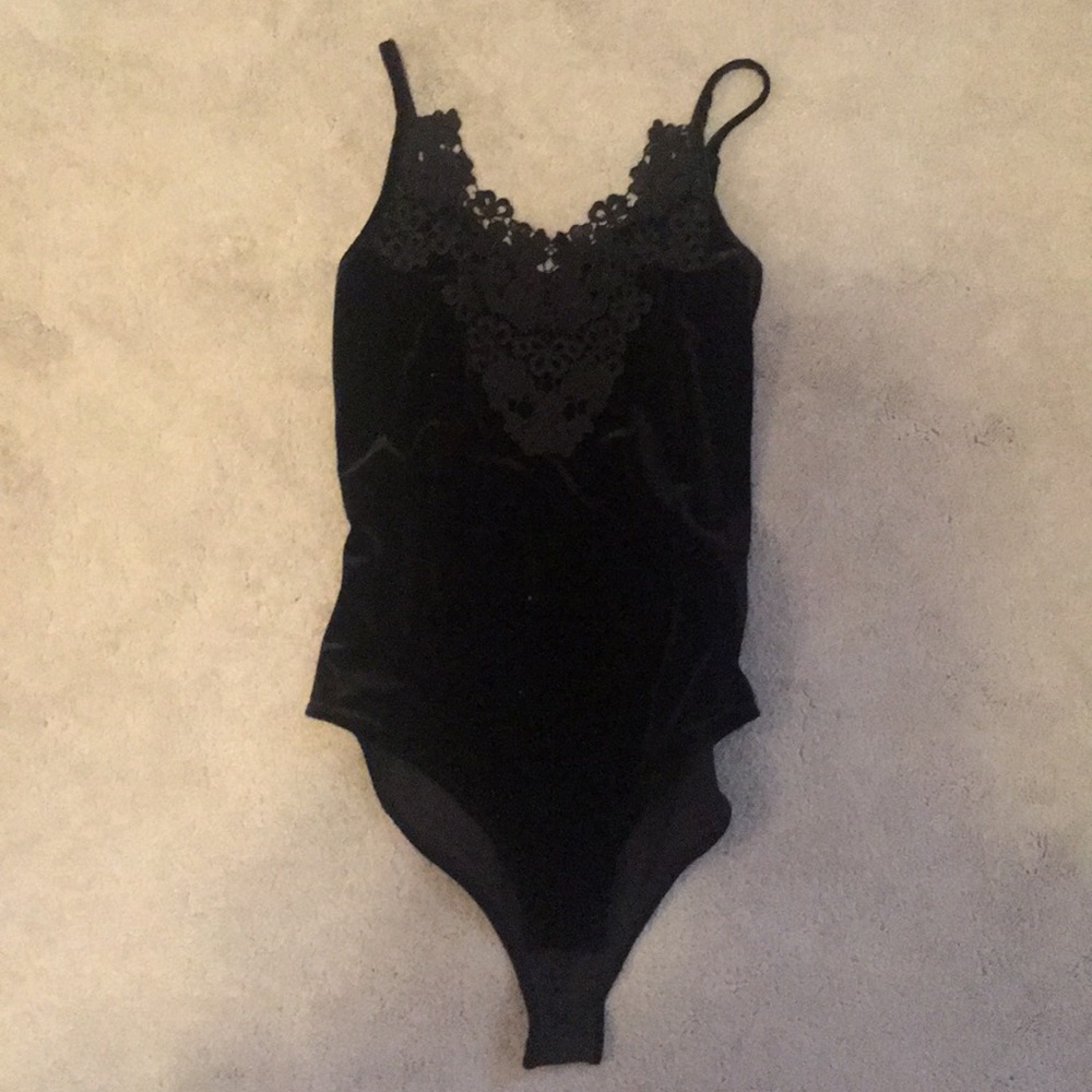 Target velvet lace bodysuit